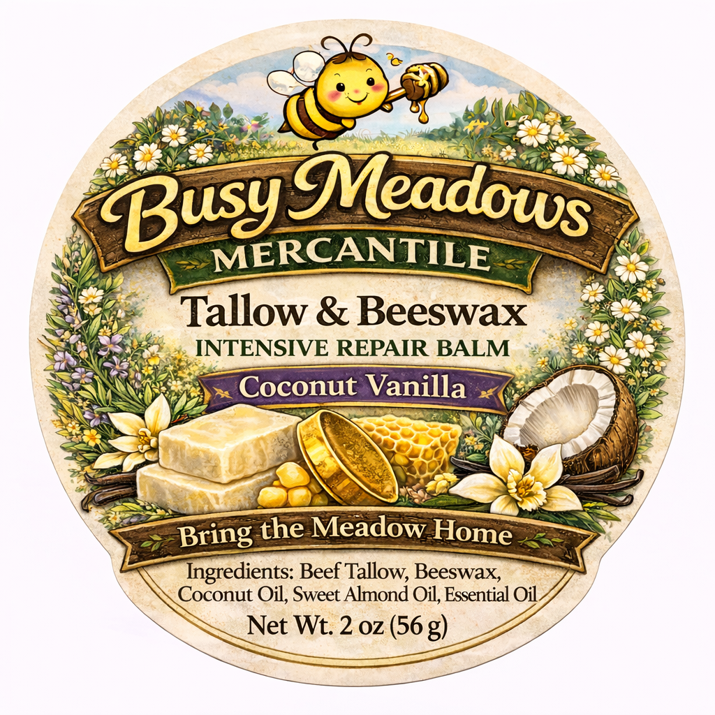 Tallow and Beeswax Intensive Repair Balm - Vanilla Coconut