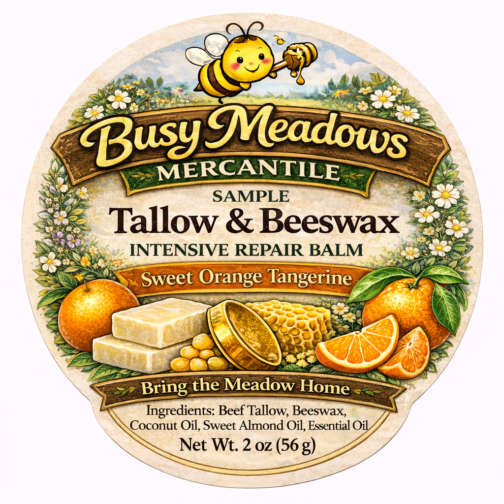 Tallow and Beeswax Intensive Repair Balm - Sweet Orange Tangerine