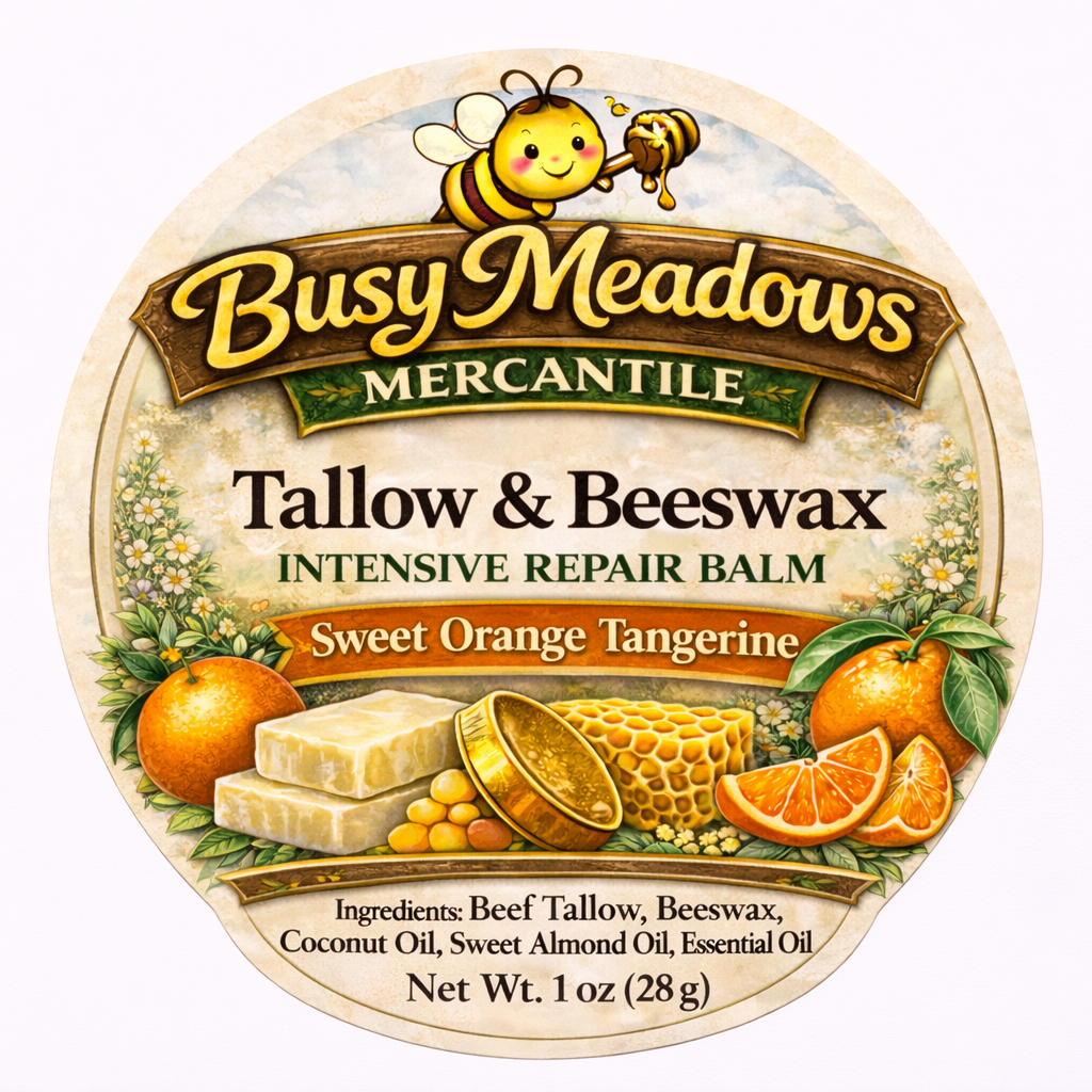 Tallow and Beeswax Intensive Repair Balm - Sweet Orange Tangerine