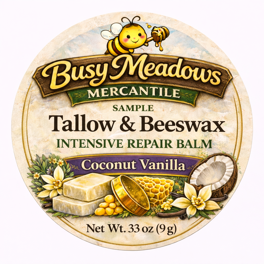 Tallow and Beeswax Intensive Repair Balm - Vanilla Coconut