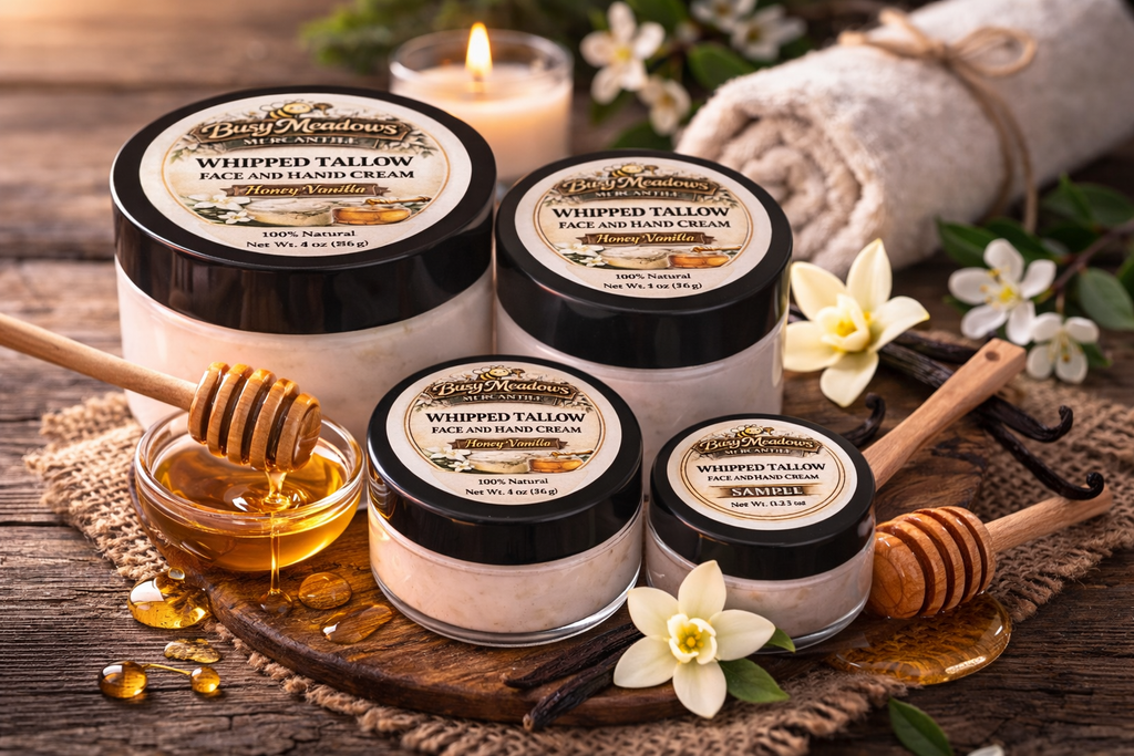 Whipped tallow face and hand cream 