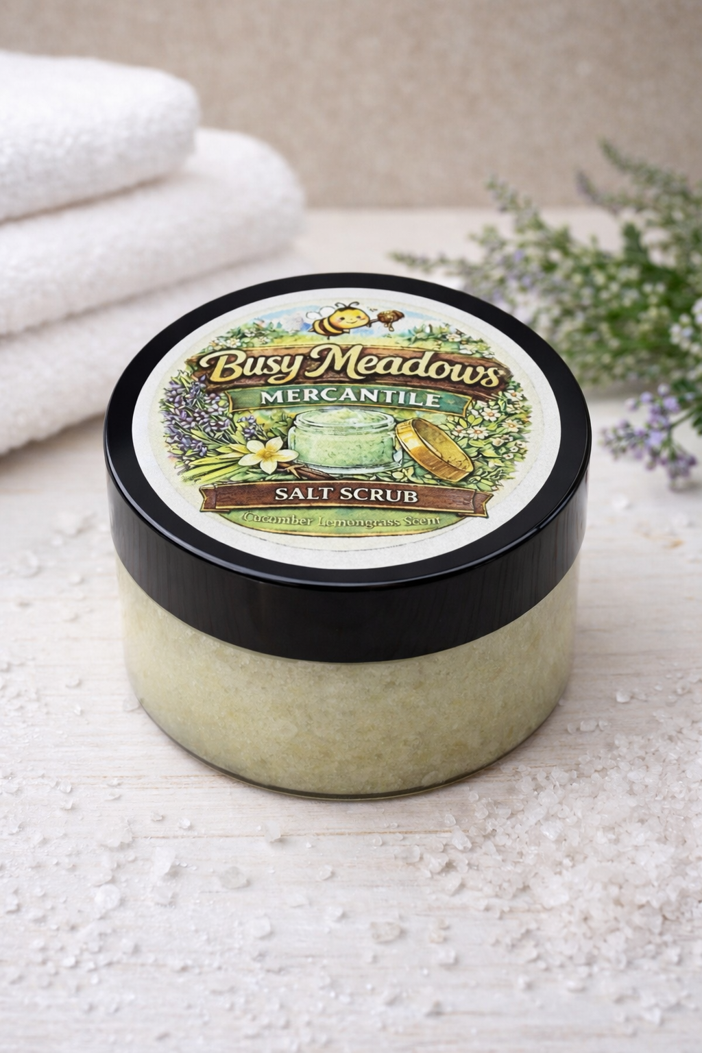 Salt Scrub - Cucumber Lemongrass Scent